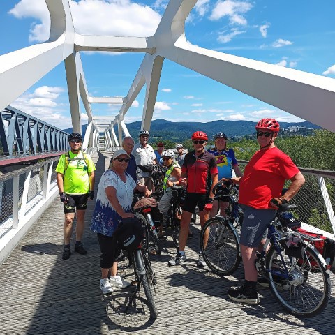 Auf der Radlbrücke über die Donau kl