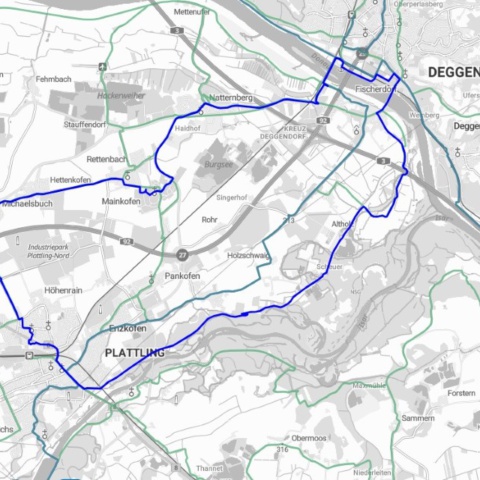 Strecke ab-bis Vereinsheim kl